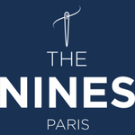 the nines logo blanc fond bleu - Mon avis sur la surchemise en lin The Nines